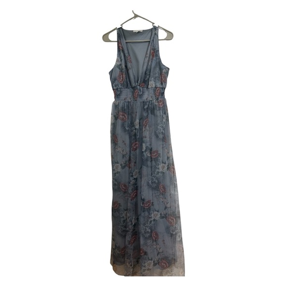Baltic Born Kamila Tulle Maxi Dress Floral V-Neck Maxi Dress - Picture 5 of 6